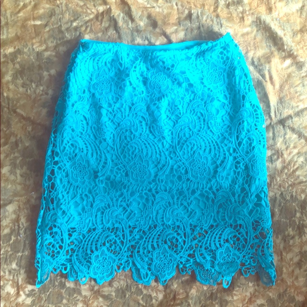 Teal ambiance Pencil skirt size small